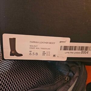 Coach Farrah Leather Over the Knee Boots - Walnut